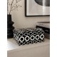 Luxe decoratie box vierkant zwart/wit Circle 